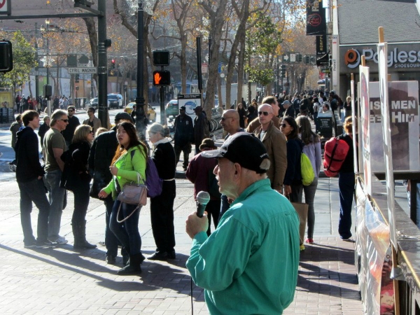 Larry Rosenbaum preaches at 5th & Market SF